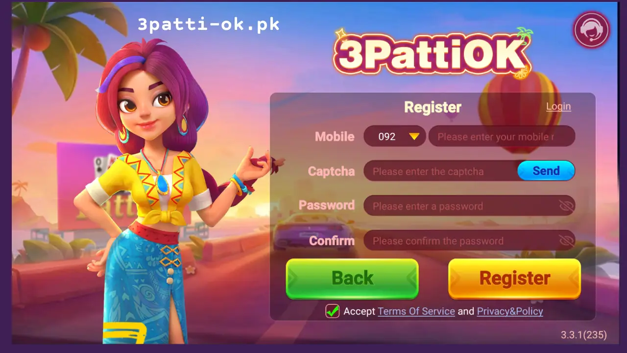 3 patti ok register